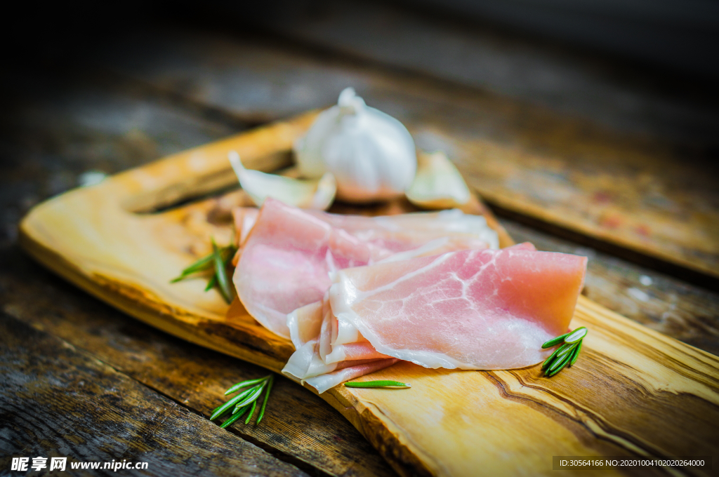 肉片猪肉食材背景海报素材