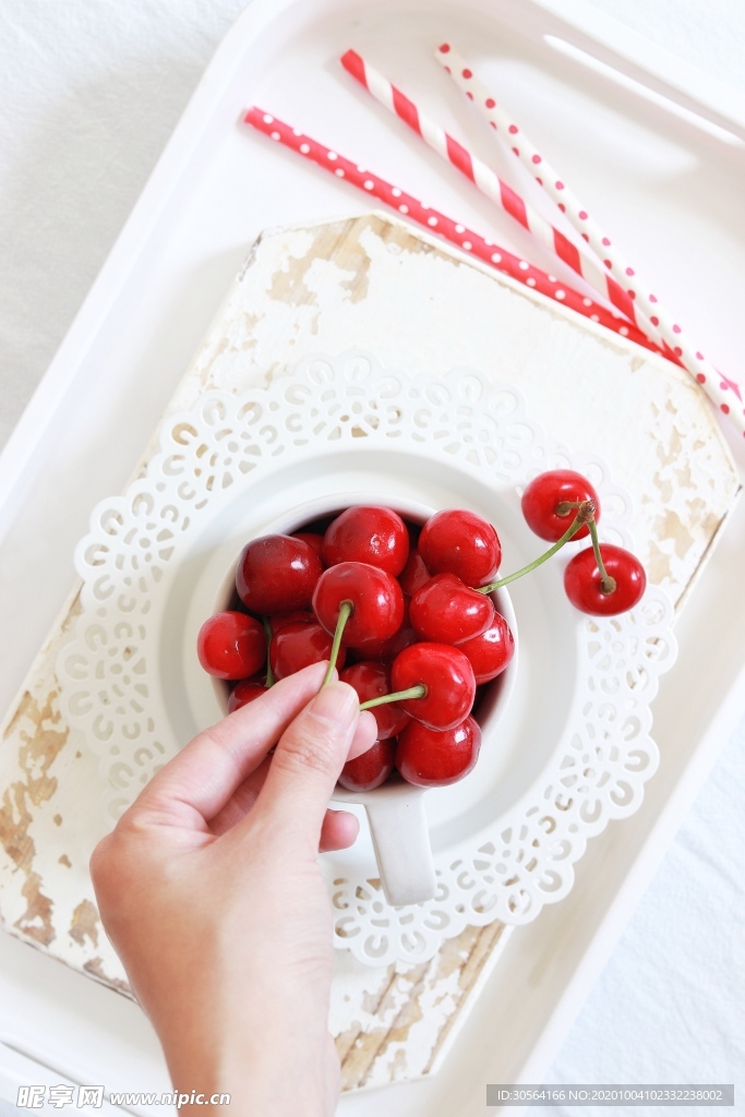 樱桃水果零食背景海报素材