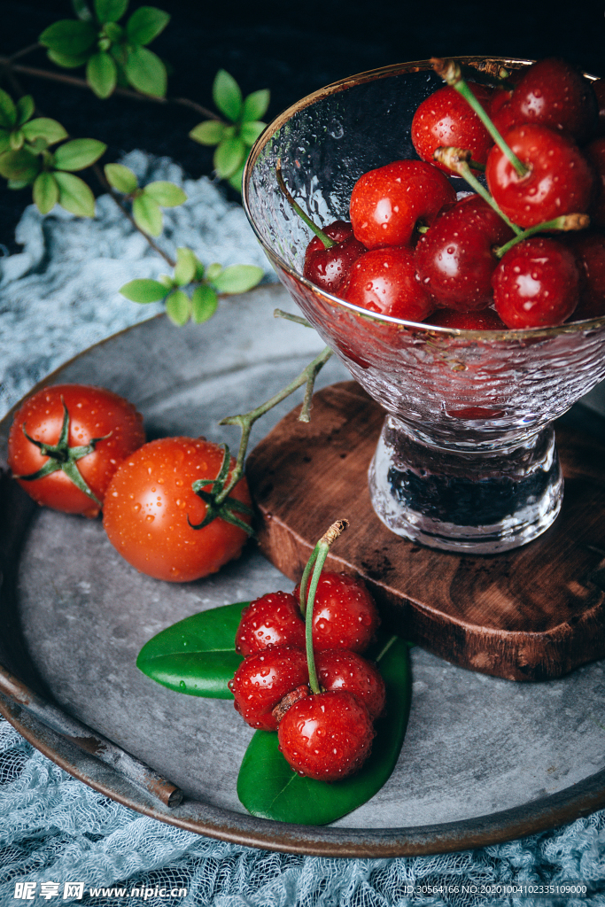 樱桃水果背景海报素材