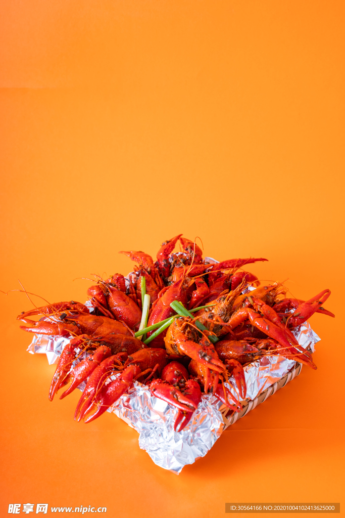 龙虾美食食材背景海报素材