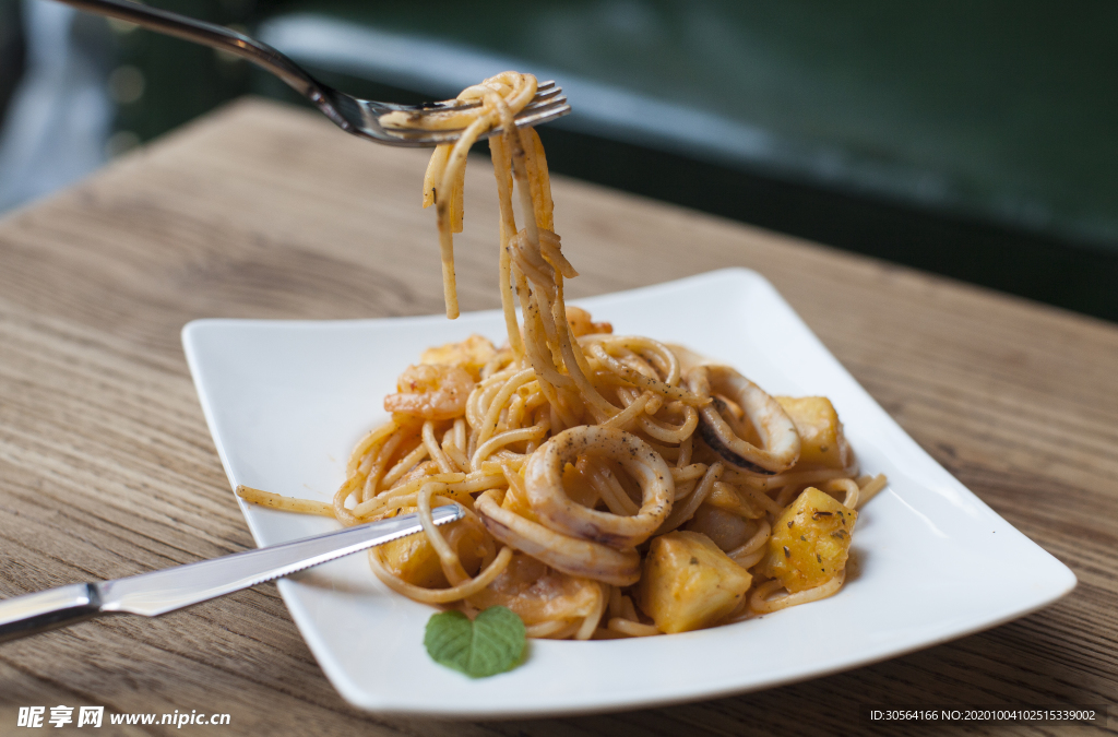 意大利面美食背景海报素材