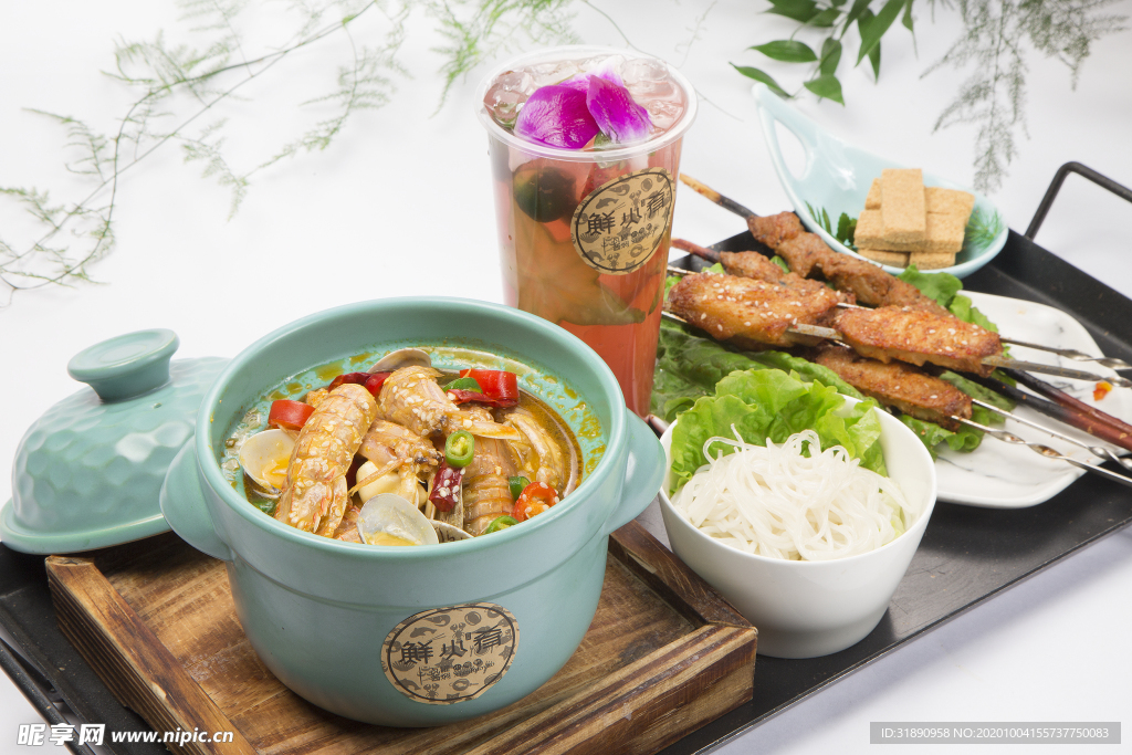 海鲜 餐厅 瓦罐 套餐 龙虾