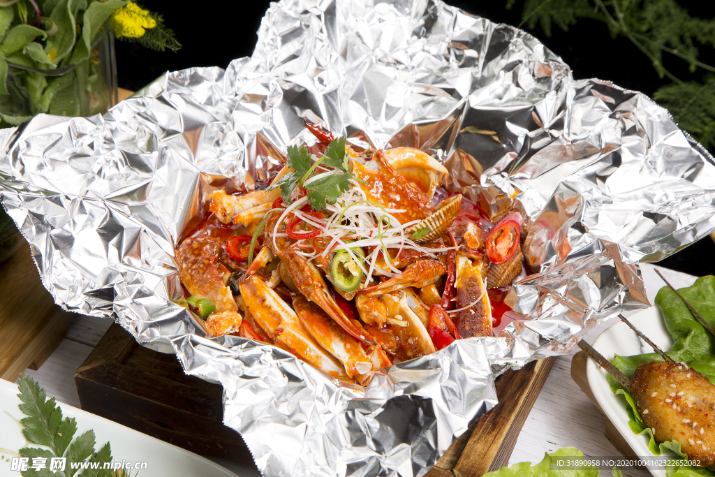 海鲜 餐厅 鲜火肴 套餐 锡纸