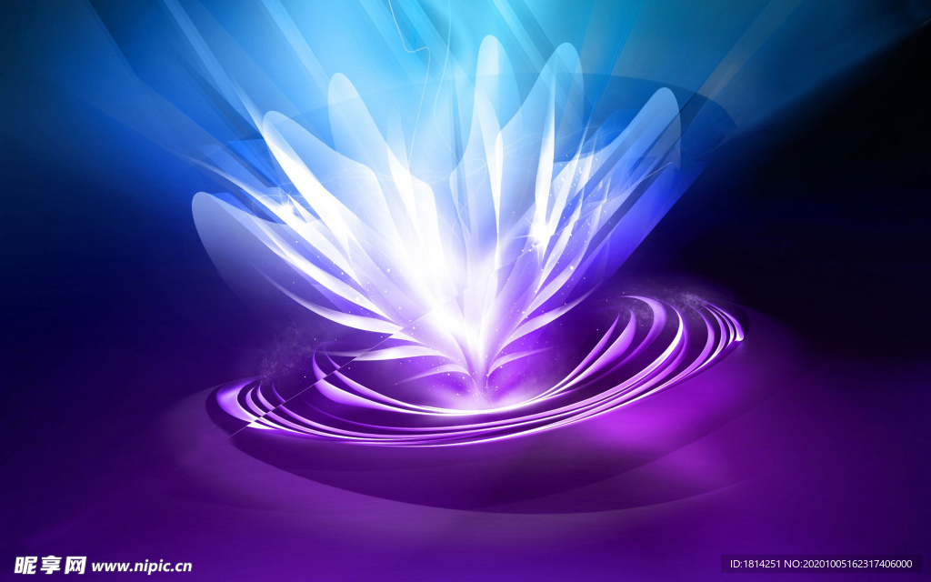 彩色光线蓝色紫色背景