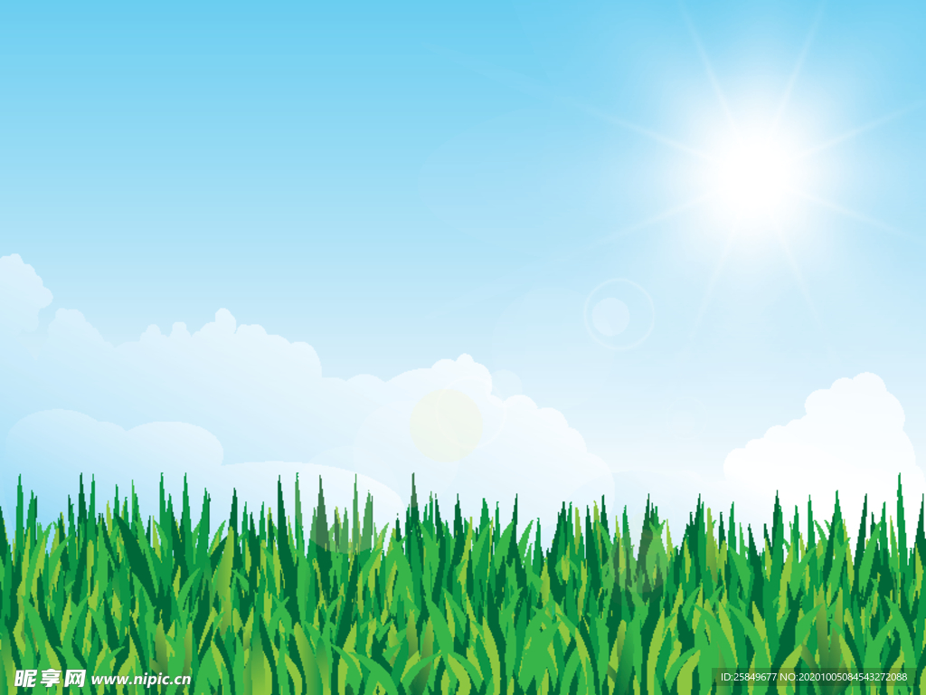 草地蓝天