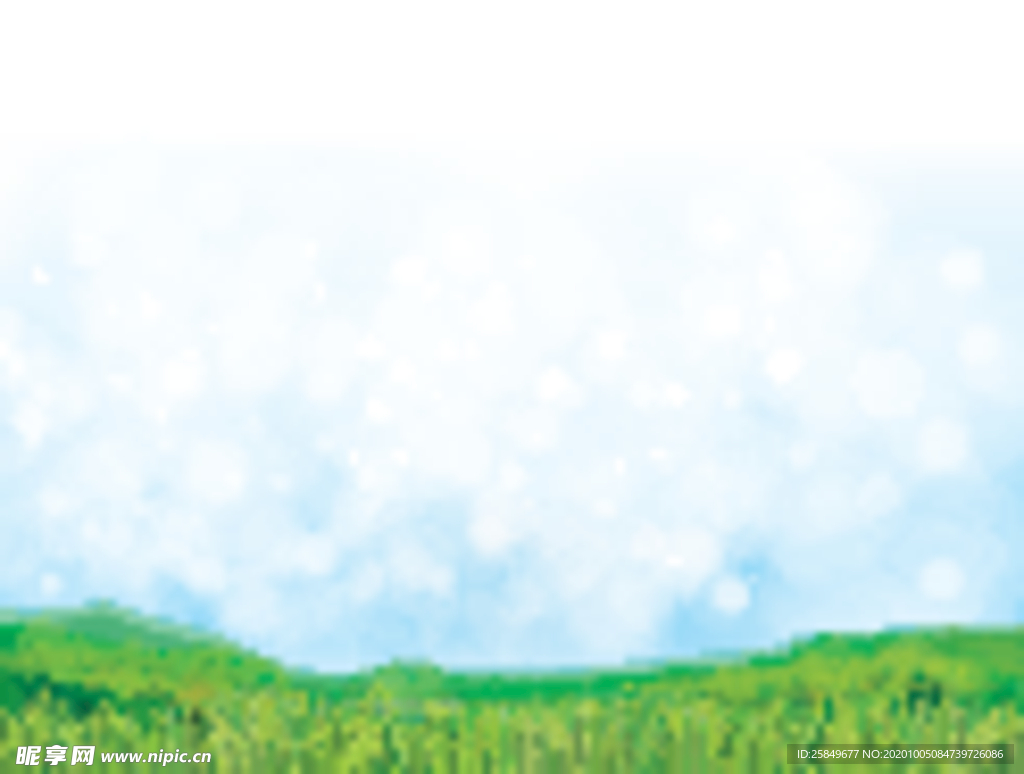 风景画 树叶 森林树叶  插画