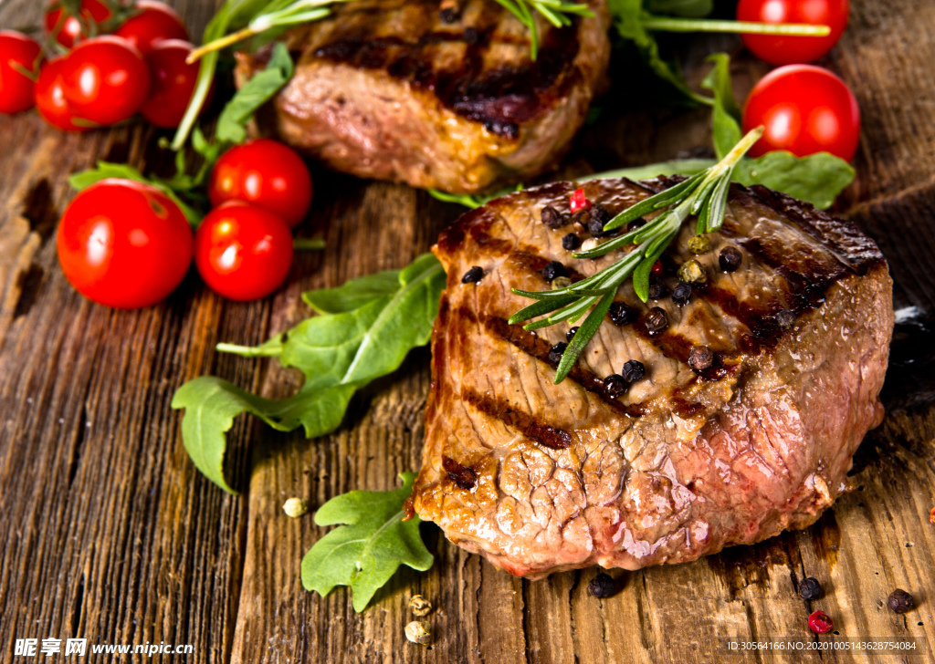 牛排牛肉美食食材背景海报素材