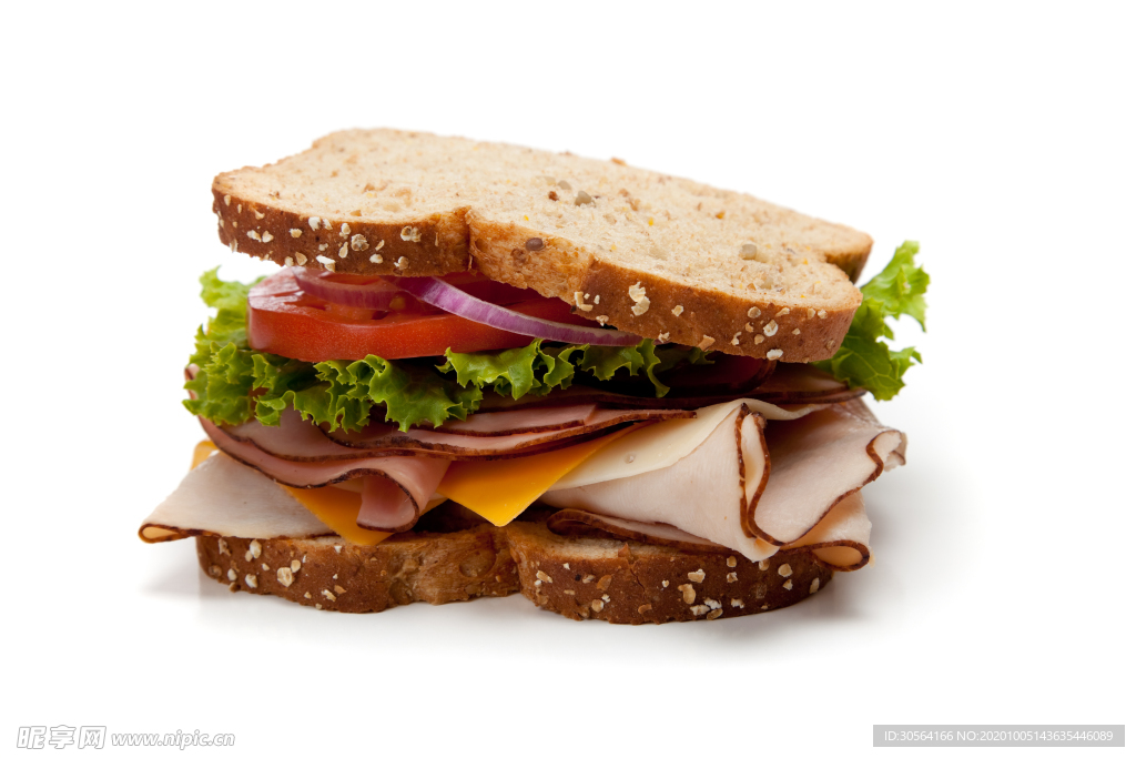 三明治汉堡美食食材背景海报素材