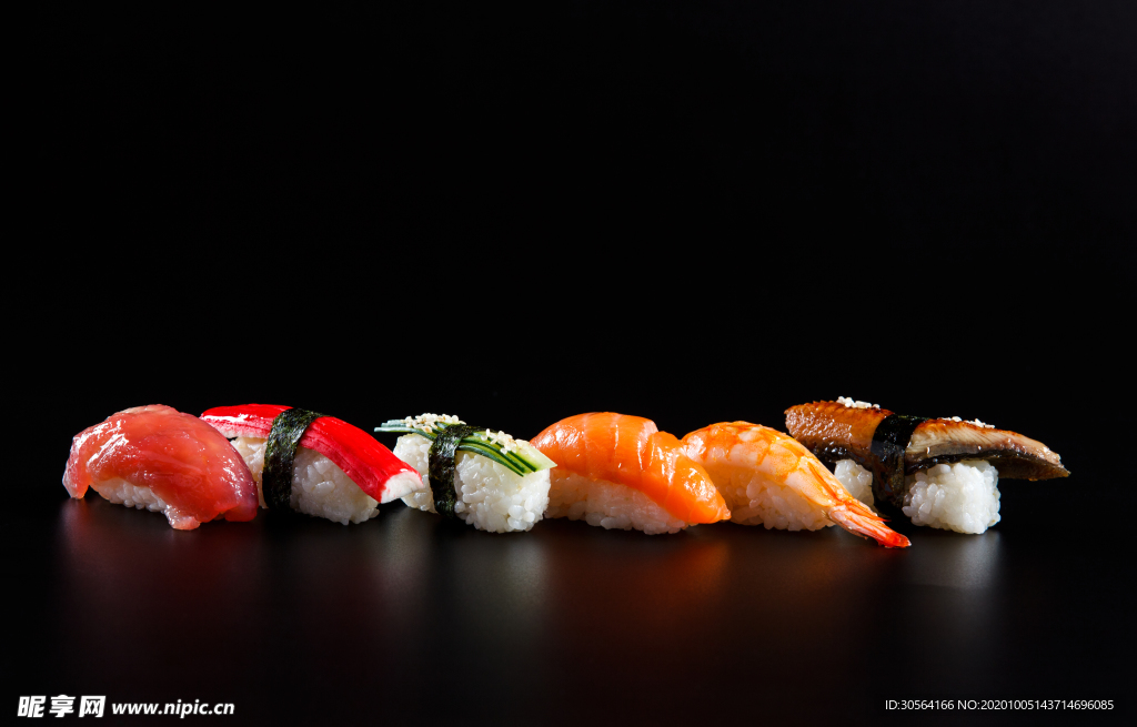日本寿司美食食材背景海报素材