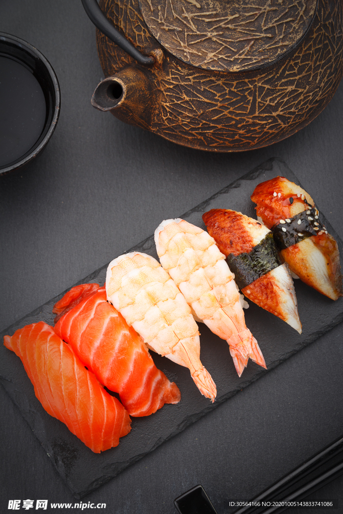 日式寿司美食背景海报素材