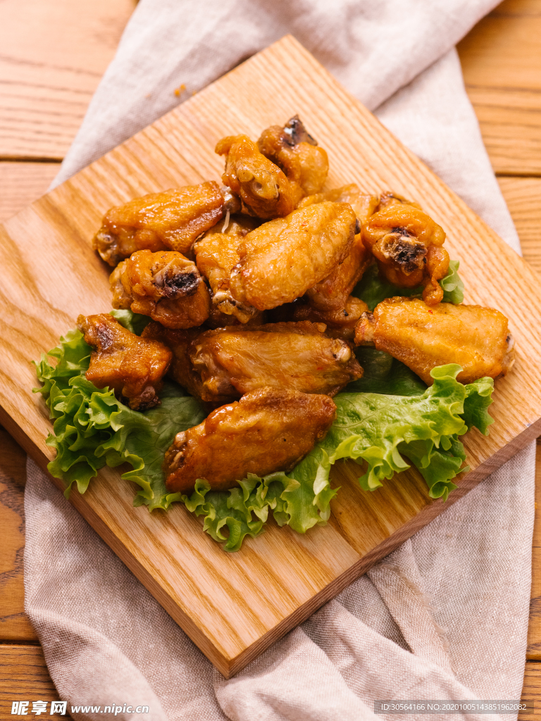 烤鸡翅美食食材背景海报素材