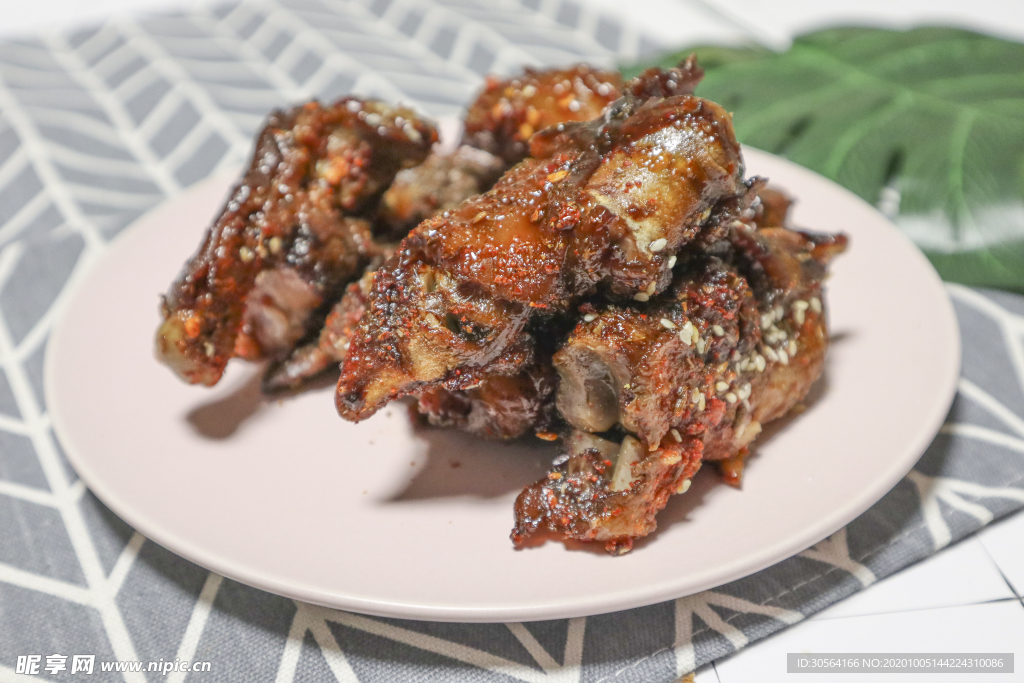 卤味猪蹄美食背景海报素材