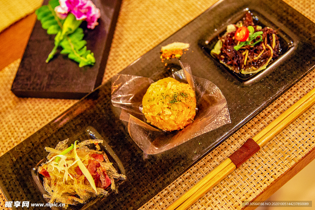 天妇罗日式美食背景海报素材