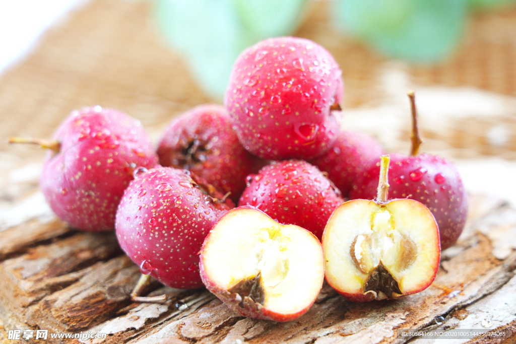 山楂果零食水果背景海报素材