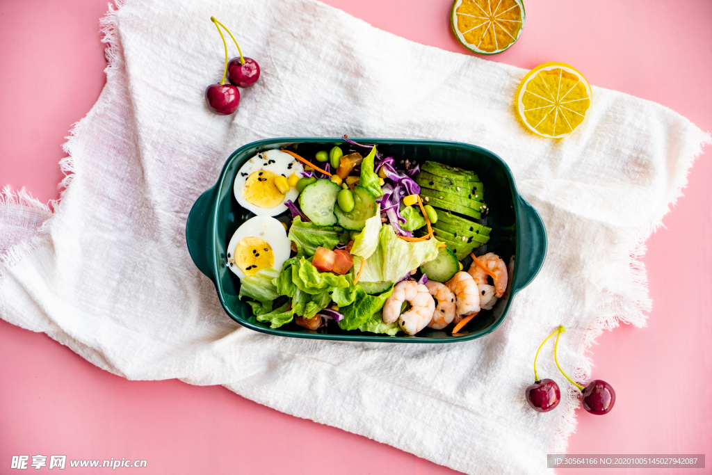 素食沙拉美食食材背景海报素材