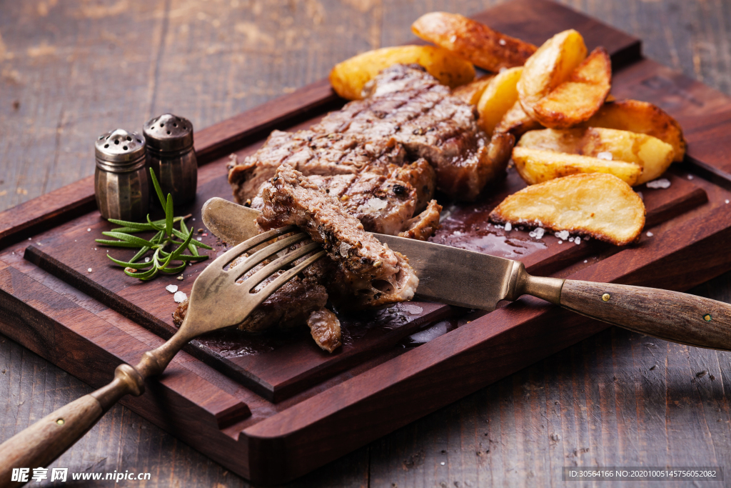 牛排食材美食背景海报素材
