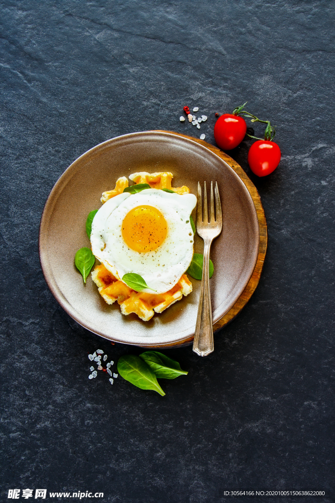 煎蛋西餐美食背景海报素材