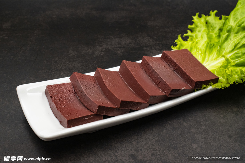 鸭血猪血美食背景海报素材