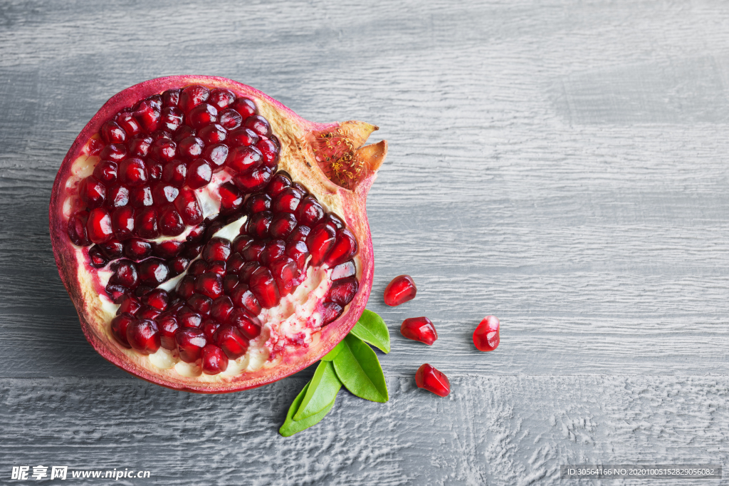 红色石榴籽水果背景海报素材