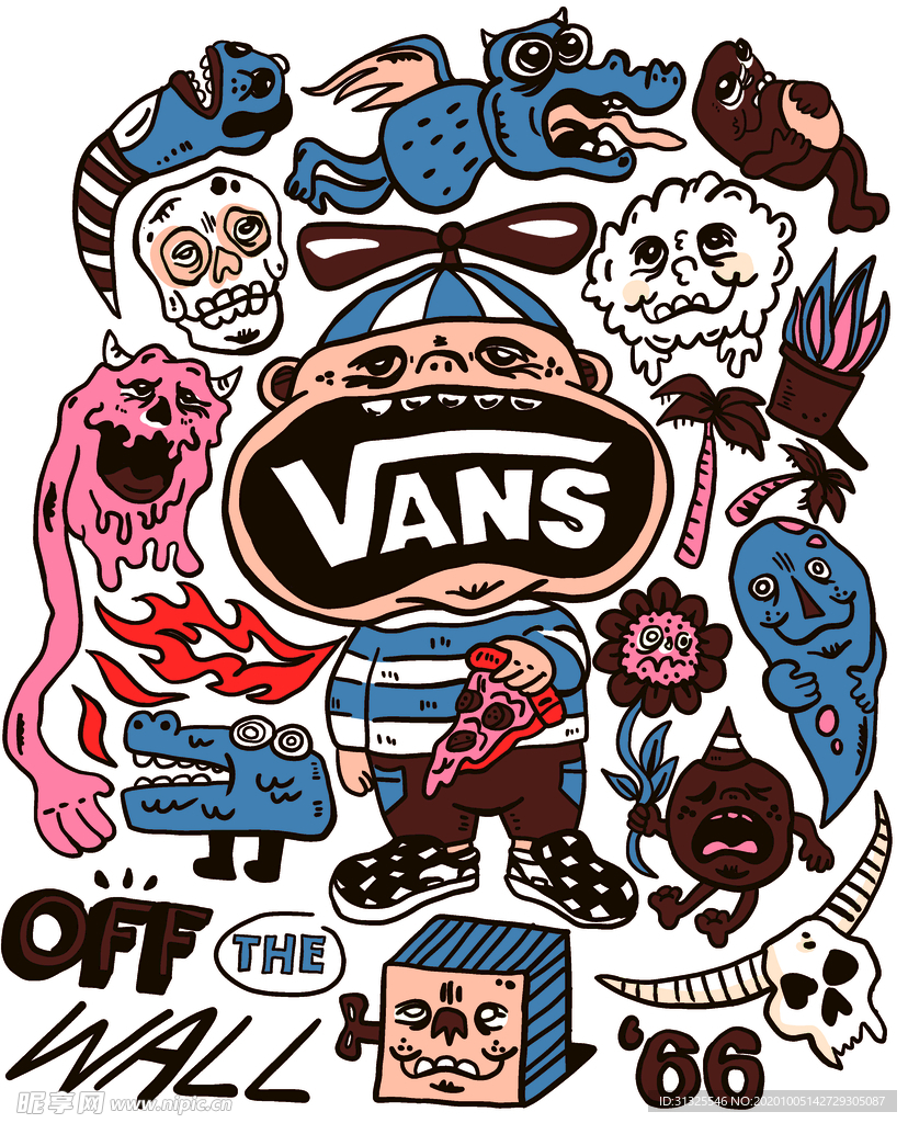 小孩 恐龙 牛  骷髅头