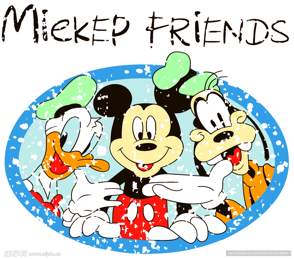 米奇 唐老鸭 米妮 裁片