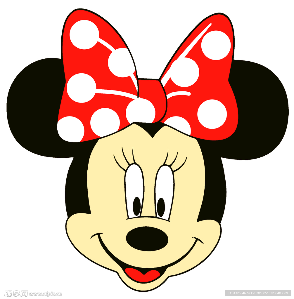 米妮 蝴蝶结 裁片