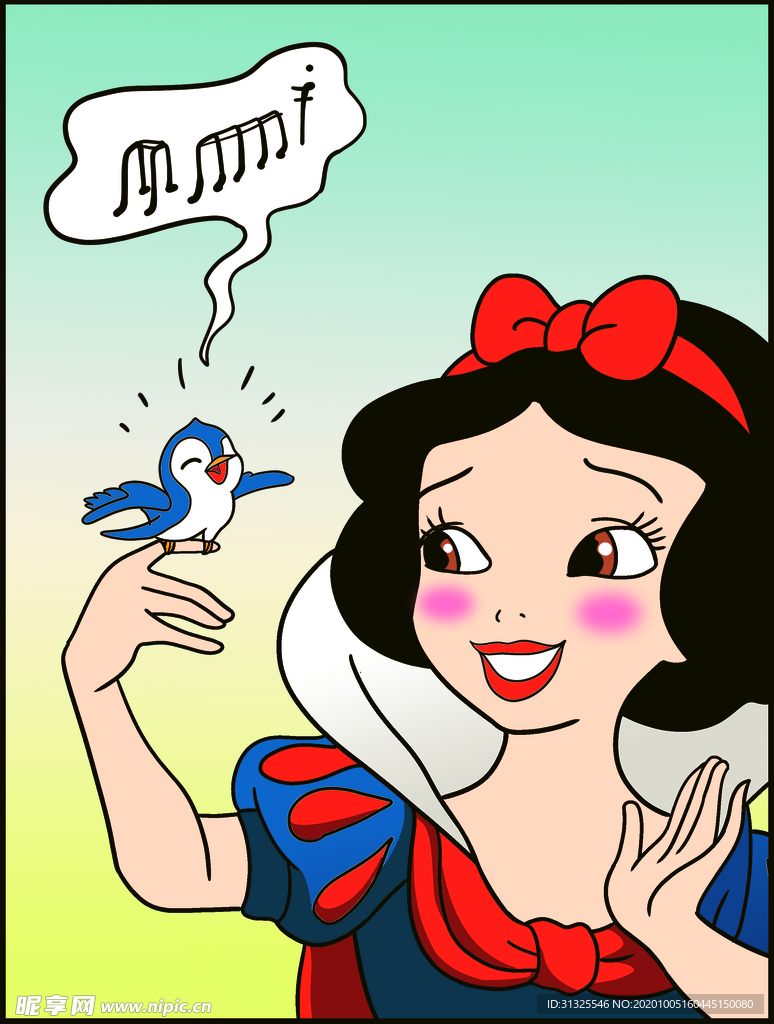 白雪公主 小鸟  唱歌