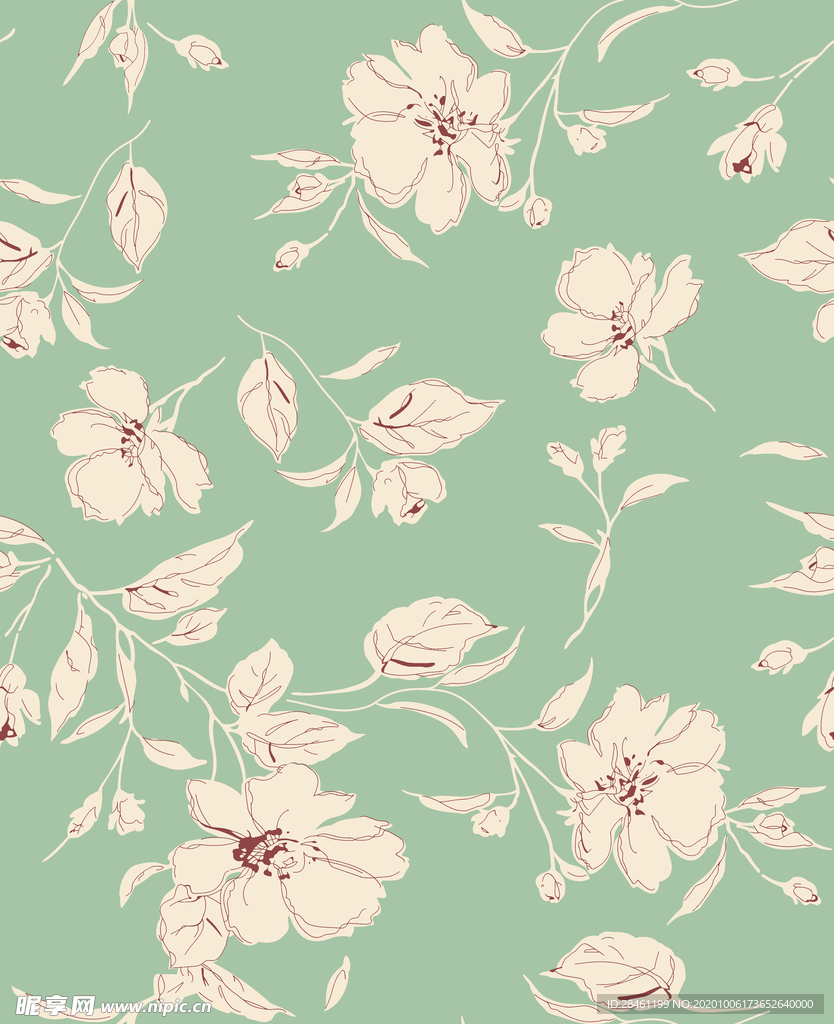 手绘花 玫瑰花 大牌花 乱花