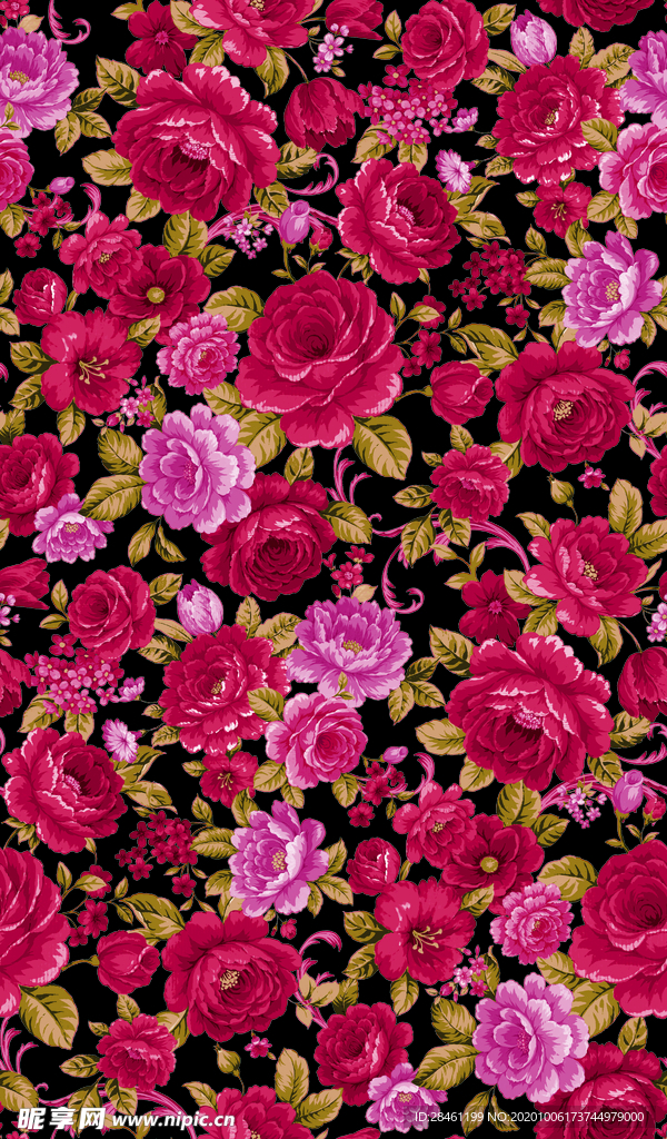 手绘花 玫瑰花 大牌花 乱花