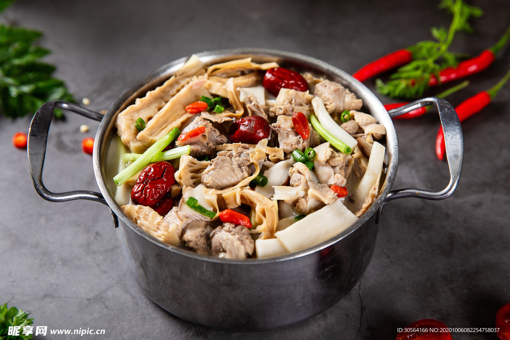 炖肉美食食材背景海报素材