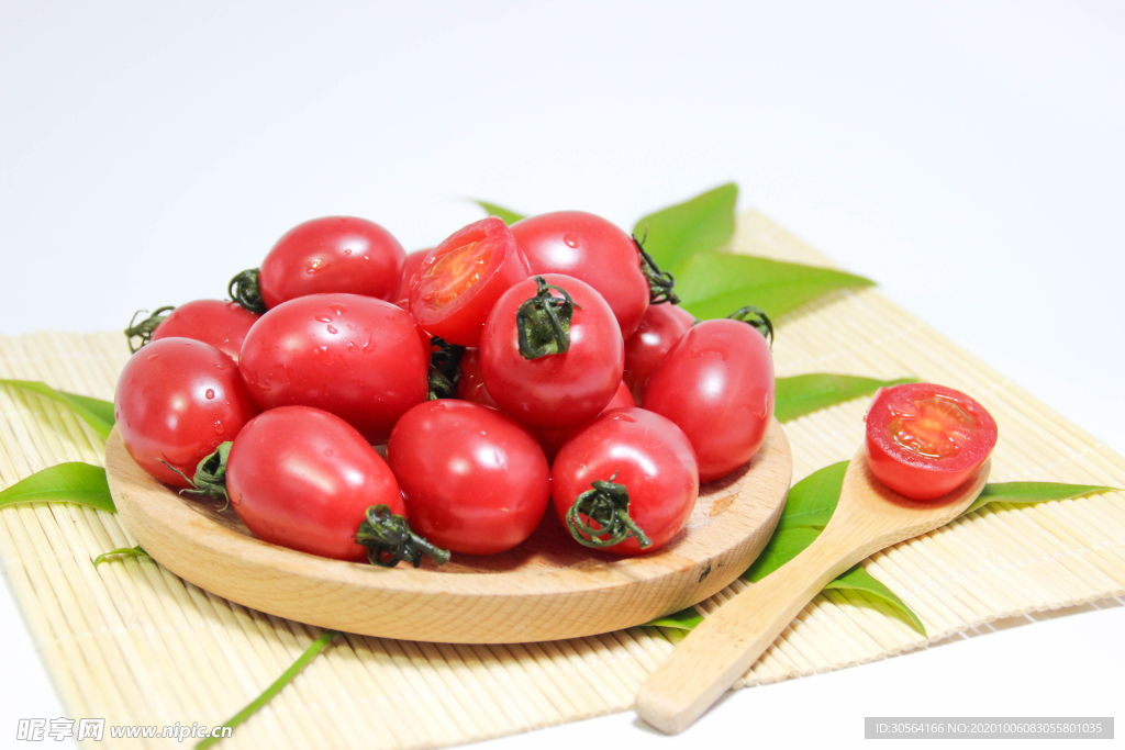 圣女果水果果实背景海报素材