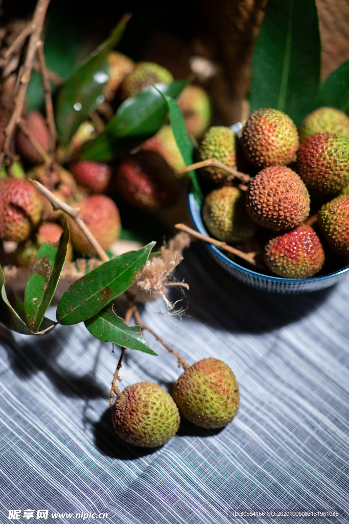 荔枝水果果实背景海报素材