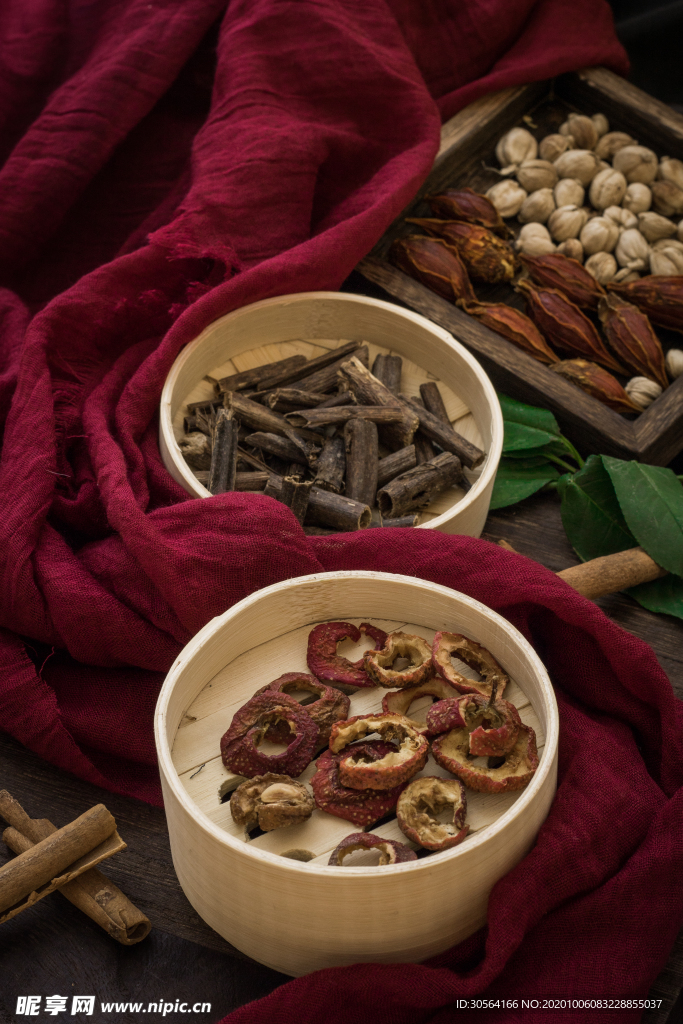 山楂肉桂配料背景海报素材