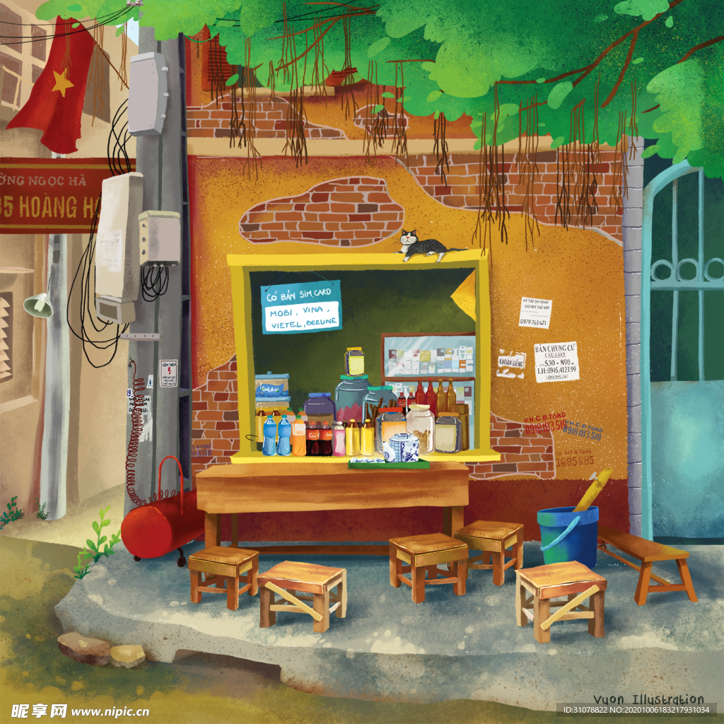 动漫卡通插画图案