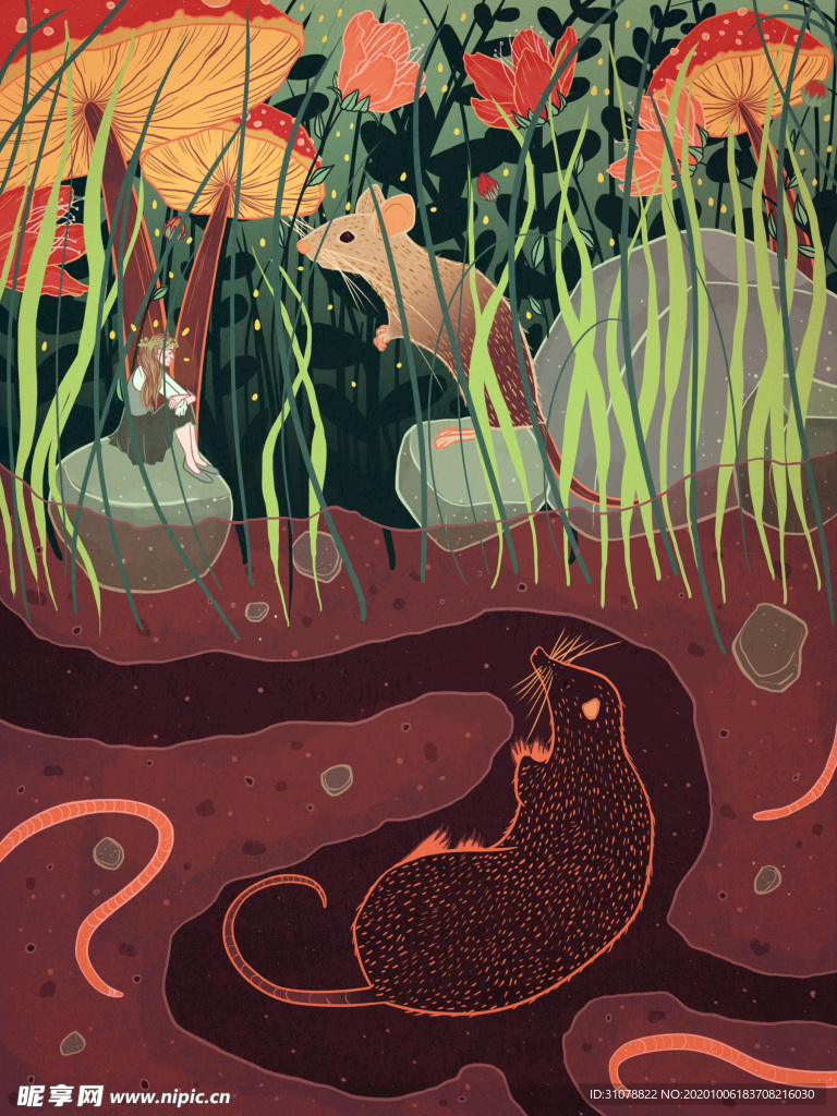 动漫卡通插画图案