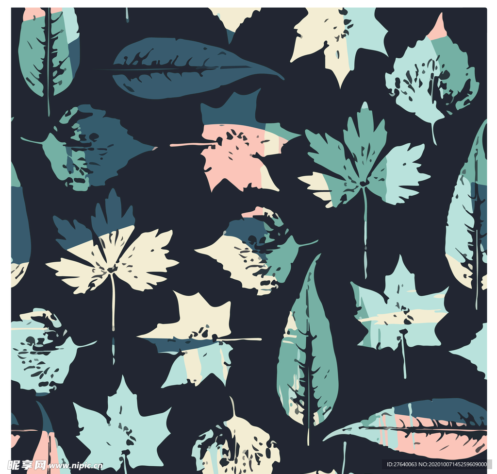 小清新花纹背景底纹图片