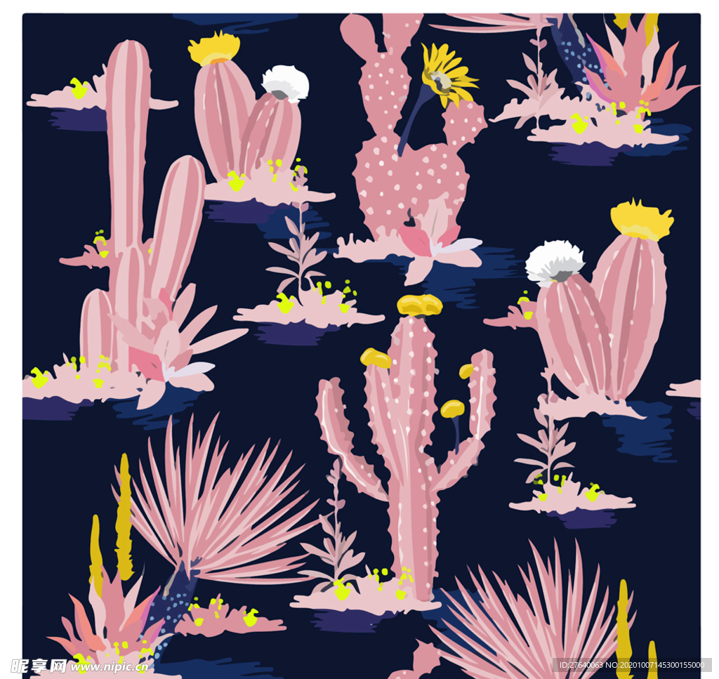 小清新花纹背景底纹图片