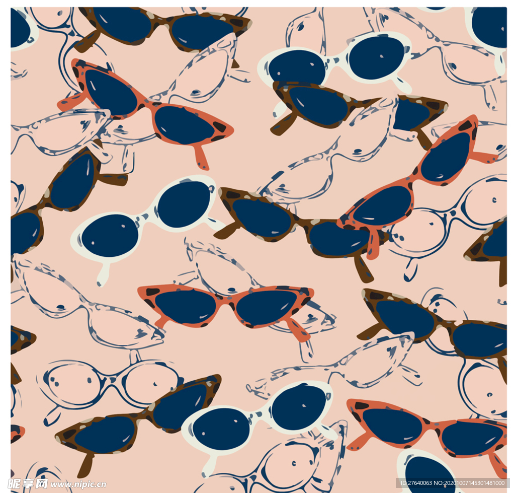 卡通眼镜背景图