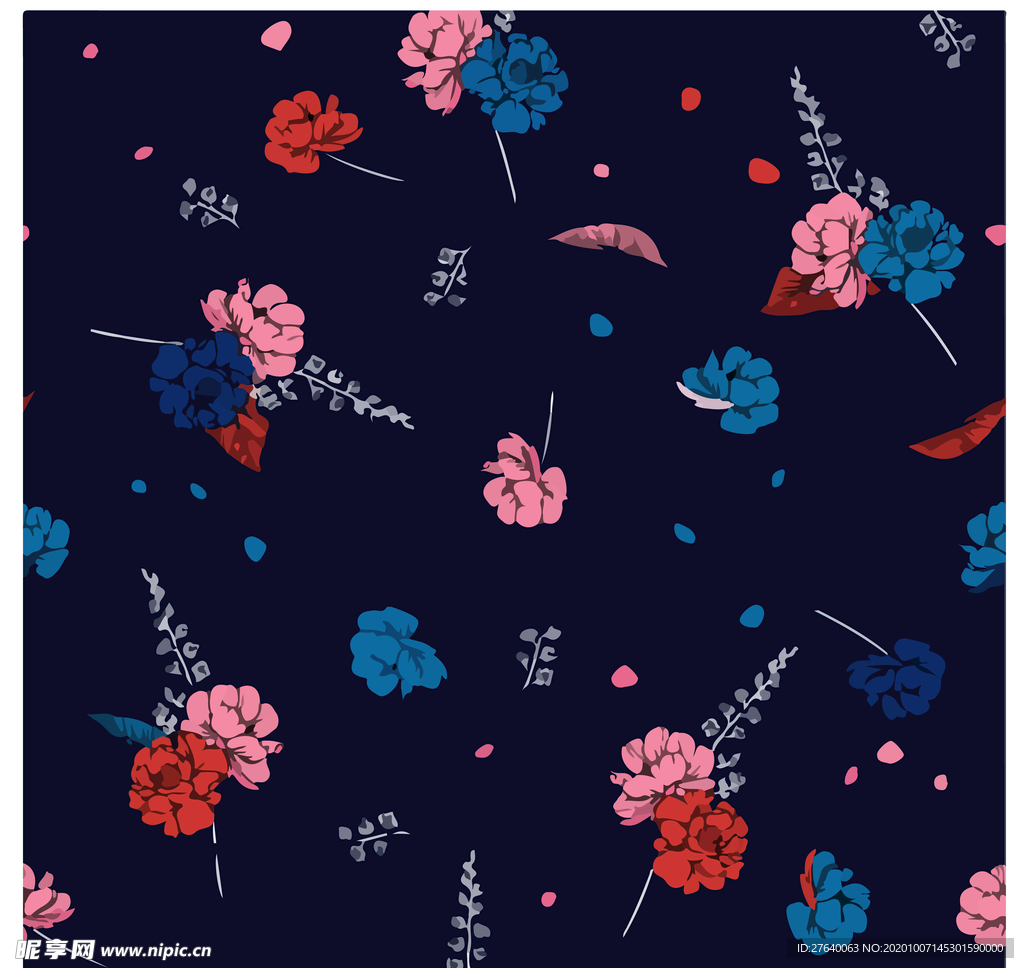 小清新花纹背景底纹图片