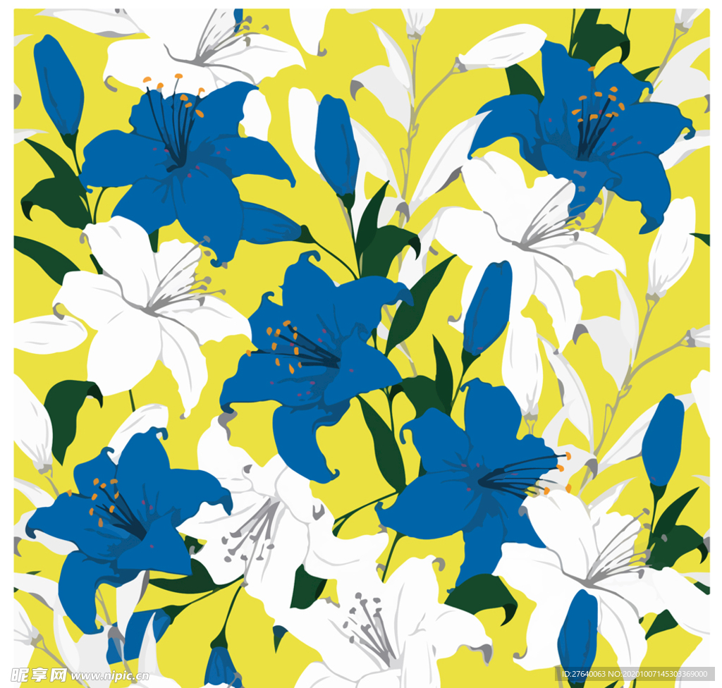 小清新花纹背景底纹图片