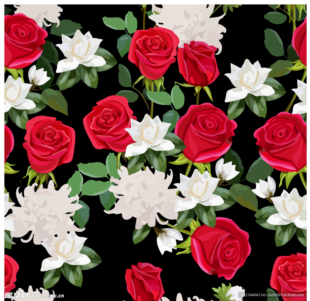 小清新花纹背景底纹图片