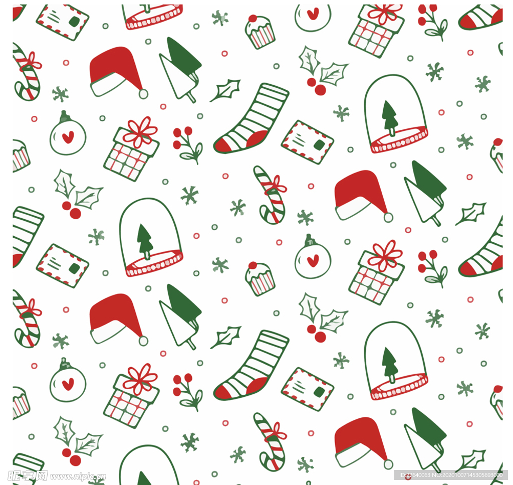 圣诞节卡通背景底纹