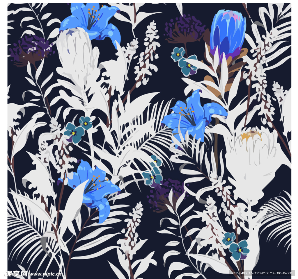 小清新花纹背景底纹图片