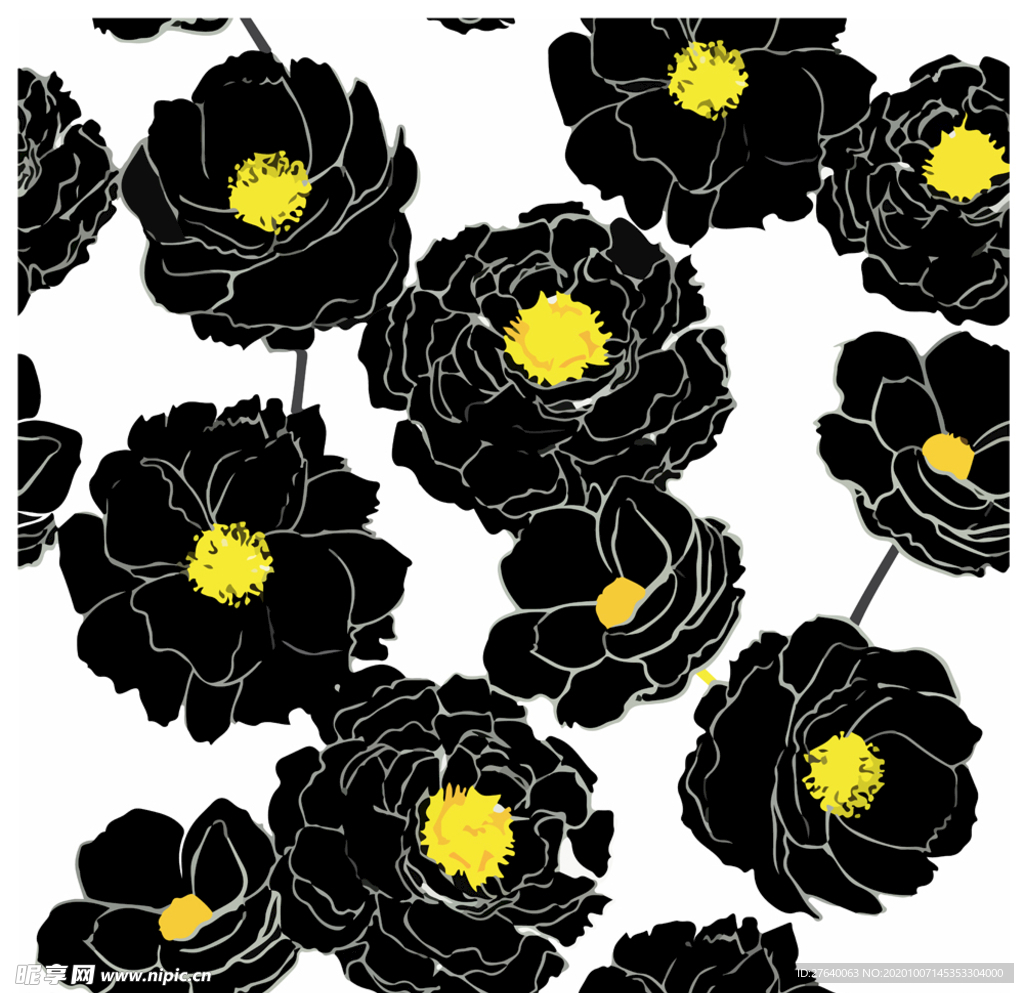 小清新花纹背景底纹图片