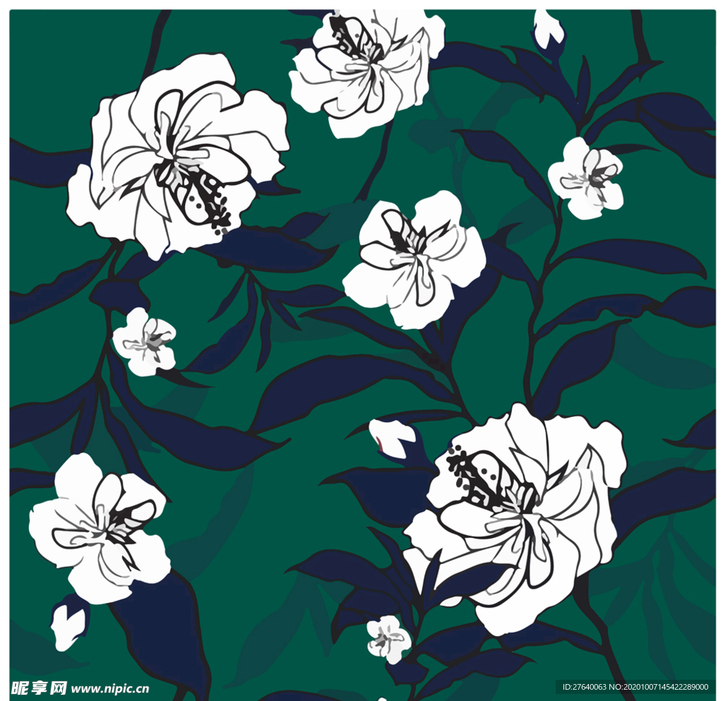 小清新花纹背景底纹图片