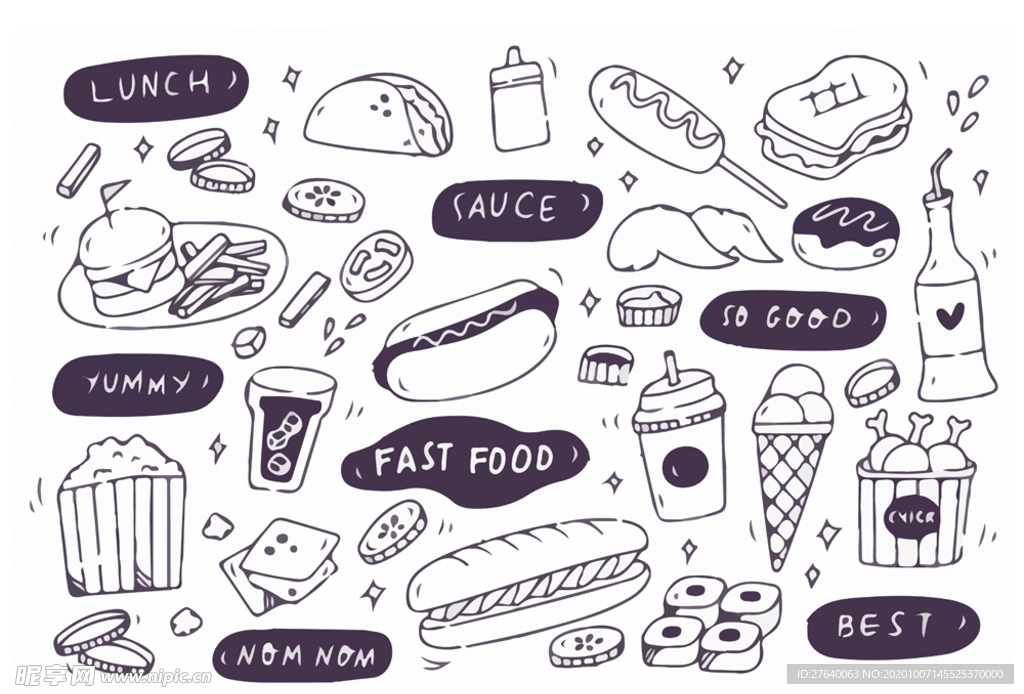 卡通面包甜品图片