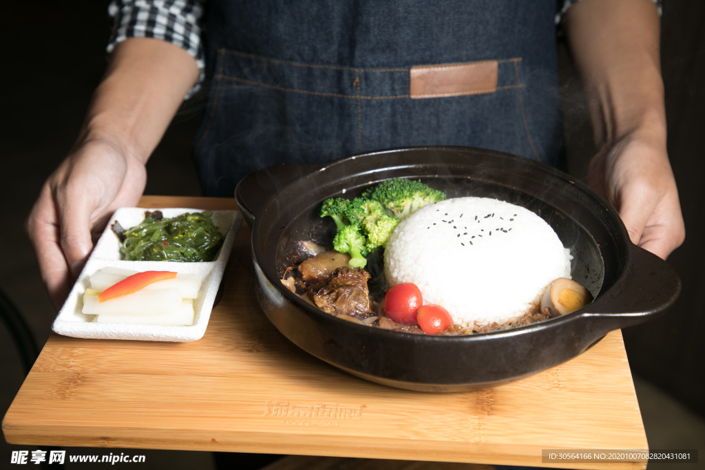 卤肉饭美食食材背景海报素材
