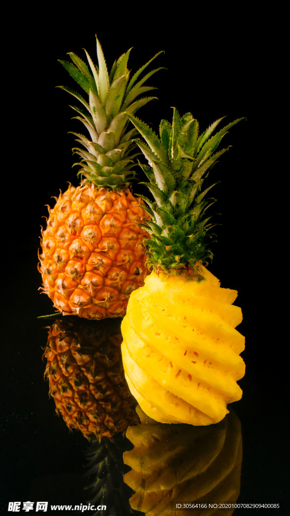 菠萝凤梨水果背景海报素材