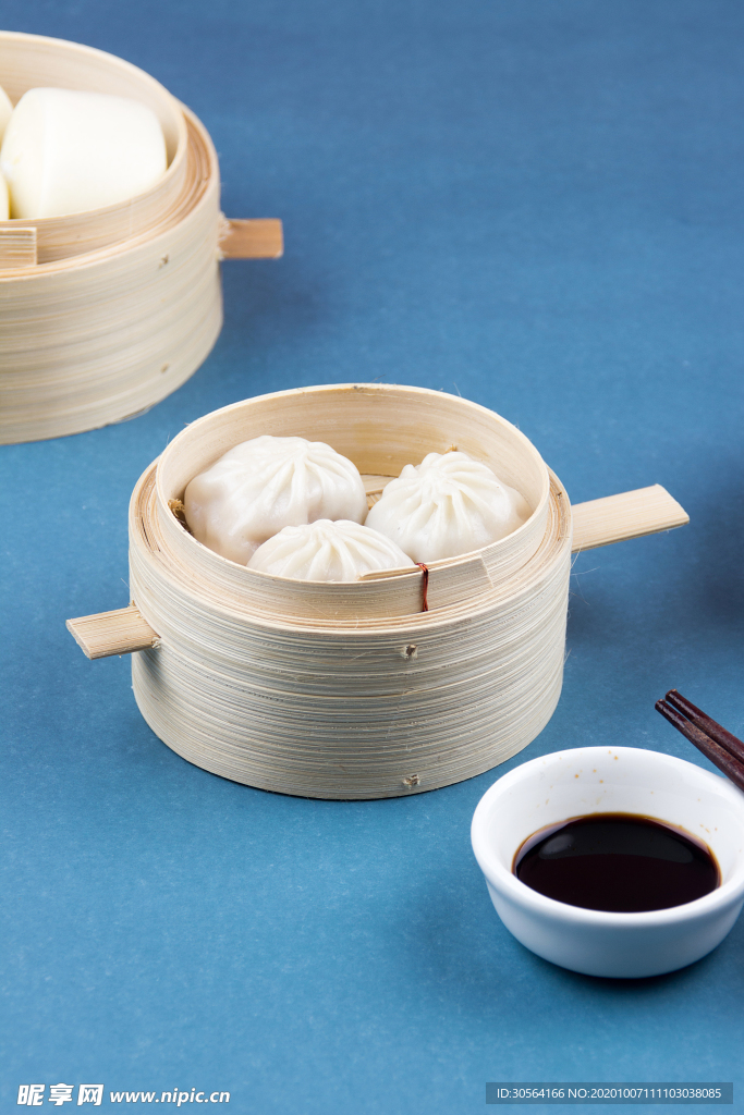 小笼包美食食材背景海报素材