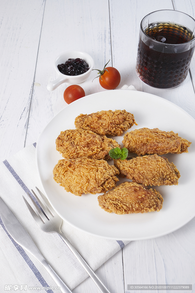 炸鸡翅零食美食背景海报素材